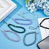 6Pcs 6 Colors Glass & Rhinestone Beaded Phone Hand Strap Chains AJEW-GF0008-56-4
