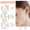 60Pcs 6 Style 304 Stainless Steel Stud Earring Findings STAS-DC0010-11-2