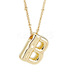 1pc Brass Chain with Alloy Letter Pendants Necklaces NJEW-LP0001-41B-G-1