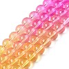Baking Paint Transparent Glass Beads DGLA-M001-8mm-05-4