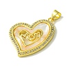 Mother's Day Brass Micro Pave Clear Cubic Zirconia Pendants KK-H472-13G-01-2