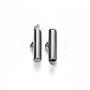 Tarnish Resistant 304 Stainless Steel Slide On End Clasp Tubes STAS-S115-01E-P-2