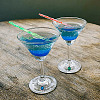 24Pcs 12 Colors Brass Wine Glass Charms AJEW-GO00016-6