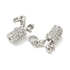 Brass Micro Pave Cubic Zirconia Pendants X-KK-Z120-29P-2