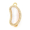 Brass Micro Pave Clear Cubic Zirconia Box Clasps KK-P291-25G-1
