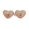 Heart Shaped Polymer Clay Rhinestone Beads CLAY-NH0002-02F-1