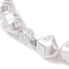 Nuggets Plastic Imitation Pearl & Glass & Synthetic Non-magnetic Hematite Beaded Bracelets for Women BJEW-JB10569-3