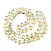 Electroplate Transparent Glass Beads Strands EGLA-N002-44-02-2
