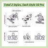 2 Styles Tibetan style Alloy Pendants PALLOY-SC0012-66-2