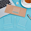 6Pcs 6 Styles Acrylic Drawing Template AJEW-BC0009-04-4