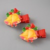 Cute Christmas Acrylic Alligator Hair Clips PHAR-WH0013-03C-1