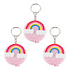 3Pcs Plastic Mini Tape Measure Pendant Keychain KEYC-TADJ0001-04-2