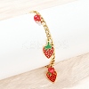 304 Stainless Steel Enamel Charm Bracelets for Women BJEW-G747-01G-3