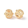 Brass Micro Pave Cubic Zirconia European Beads KK-I702-37G-1
