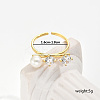 Simple Style Brass Pave Cubic Zirconia Open Rings IO7806-6