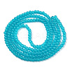 Baking Paint Imitation Jade Glass Round Bead Strands X-DGLA-Q021-4mm-07-2