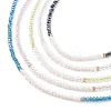 Natural Pearl & Faceted Glass Beaded Necklace for Teen Girl Women NJEW-JN03737-6