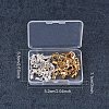 Rack Plating Brass Lobster Claw Clasps with Clip Ends KK-PH0035-34-6
