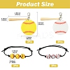 8Pcs Acrylic & Wood Pendant Decoration HJEW-CJ00052-2