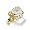 Natural Quartz Crystal Gift Box Charms G-P523-01G-06-2
