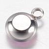 304 Stainless Steel Glass Rhinestone Charms STAS-G082-05-3