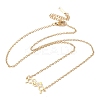 304 Stainless Steel Chemical Symbol Pendant Necklaces NJEW-Z073-03G-06-4