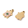 304 Stainless Steel Enamel Pendants STAS-S156-01G-09-2