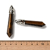 Natural Tiger Eye Pointed Big Pendants G-Z055-01P-17-3