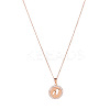 Round with Rhinestone and Footprint Pendant Necklaces RV0374-2-1
