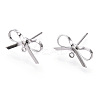 Brass Stud Earring Findings KK-S350-013P-1