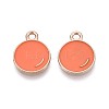 Alloy & Enamel Pendants ENAM-T021-69G-1