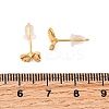 Brass Micro Pave Clear Cubic Zirconia Butterfly Stud Earrings EJEW-C158-16A-G-5