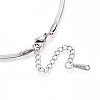 2.5MM 304 Stainless Steel Herringbone Chain Necklaces NJEW-N058-01A-P-2