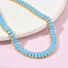 Synthetic Turquoise Tennis Bracelets KK-CBA964F-01G-05-3