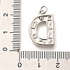 Brass Micro Pave Clear Cubic Zirconia Pendants KK-G521-01P-D-3