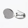 Non-Tarnish 304 Stainless Steel Brooch Cabochon Settings LS-X-STAS-L253-010A-P-2
