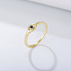 Evil Eye 925 Sterling Silver Micro Pave Cubic Zirconia Finger Rings for Women FS-WG42376-05-1