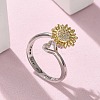 Rotatable Open Finger Rings for Women RJEW-H245-02PG-1