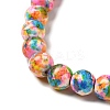 Synthetic Turquoise Dyed Camouflage Beads Strands X-G-E594-24N-A-4
