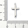 304 Stainless Steel Crystal Rhinestone Connector Charms STAS-Z065-02P-04-3