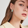 Cubic Zirconia Snake Hoop Earrings with Enamel EJEW-SZ0001-87A-3