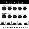 30Pcs 5 Styles Silicone Hole Plugs AJEW-GF0011-63A-2
