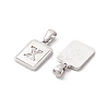 304 Stainless Steel Pave Shell Pendants STAS-G327-01P-X-2