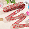 Ethnic Style Embroidery Polyester Ribbons OCOR-WH0060-33B-5