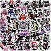 50Pcs Black Cat PVC Waterproof Sticker Labels WICR-PW0016-11-2