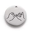 316 Surgical Stainless Steel Pendants STAS-F257-06P-1