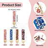 12Pcs 4 Colors Alloy Rhinestone Keychain Findings FIND-BT0001-38A-4