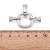 Brass Micro Pave Clear Cubic Zirconia Fold Over Clasps KK-Q074-19P-3