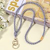 Silicone Beaded ID Card Neck Straps NJEW-SW00025-08-3