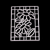 Rectangle with Flower Frame Carbon Steel Cutting Dies Stencils DIY-F028-55-3